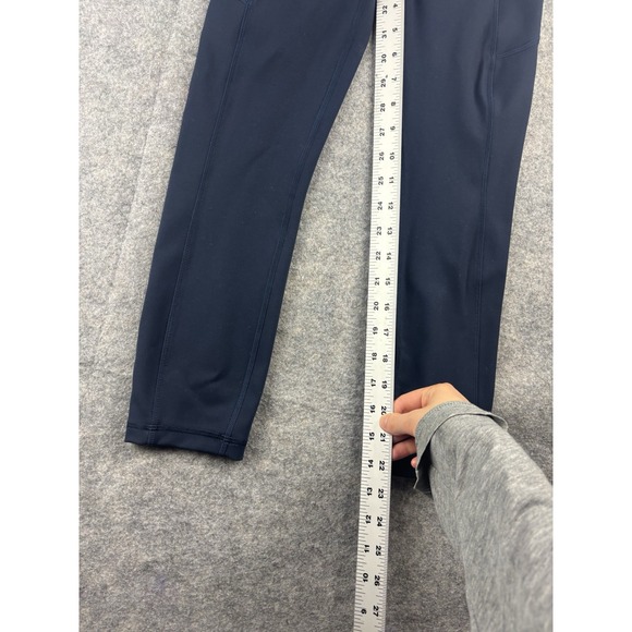 Lululemon Invigorate HR Crop 23" LW6BDVS TRNV True Navy Blue Size 4 Pockets - Picture 2 of 7